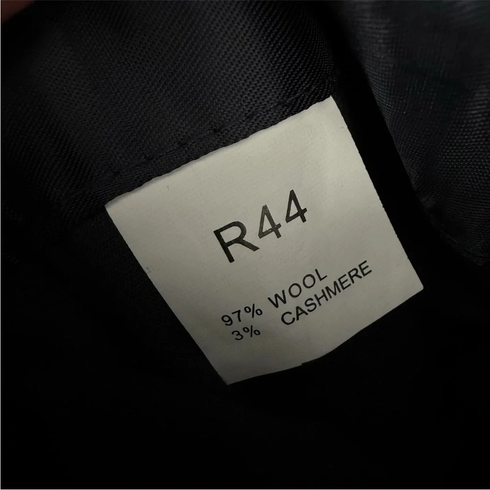 Jos A Bank Wool Cashmere Blazer Mens Size 44R Navy Blue Classic Sport Coat